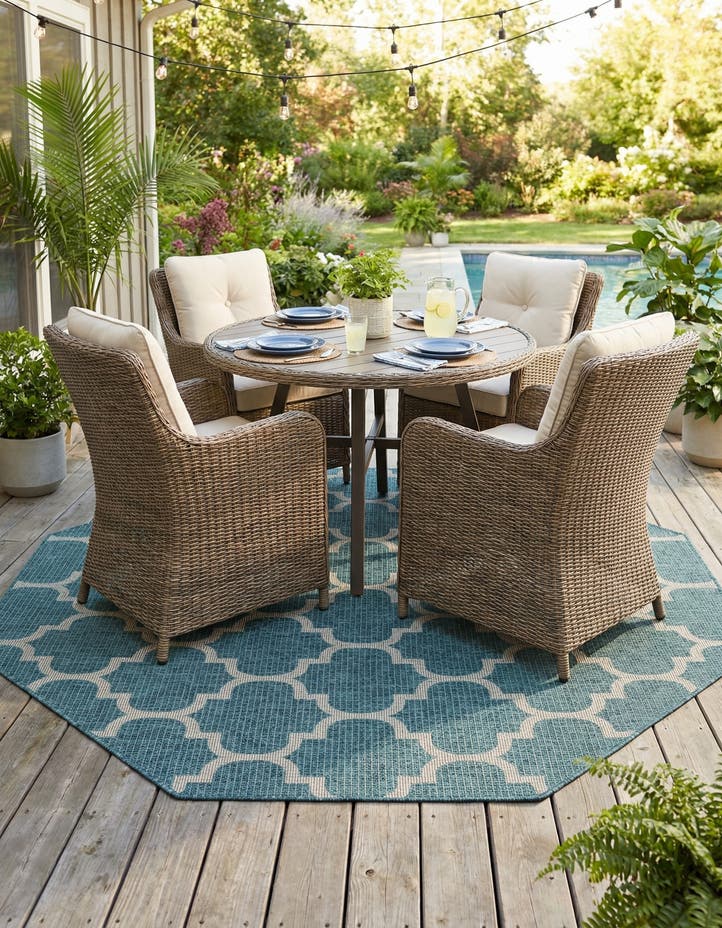 7' 10 x 7' 10 Easy-Clean Lattice Indoor / Outdoo...