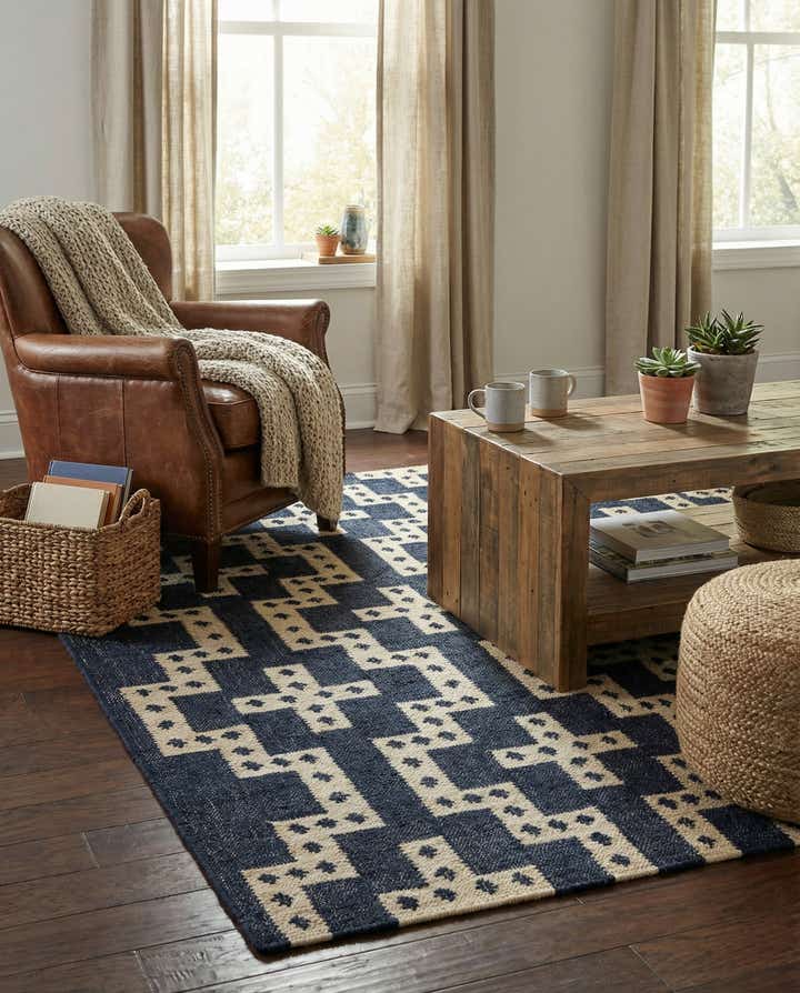 4' 1 x 6' 1 Hand Woven Kilim Wool Rug