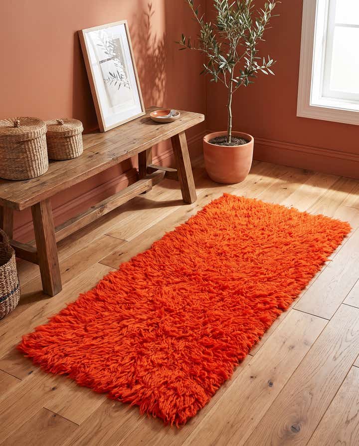 2' 2 x 4' 6 Hand Knotted Moroccan Wool Runner Rug