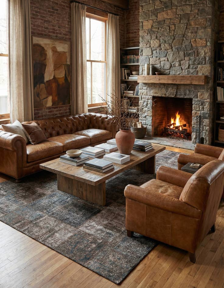 Detail image of 6' 9 x 8'  Hand Knotted Ultra Vintage Persian Wool Rug