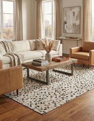 8' x 10' Cowhide Stocks Rug