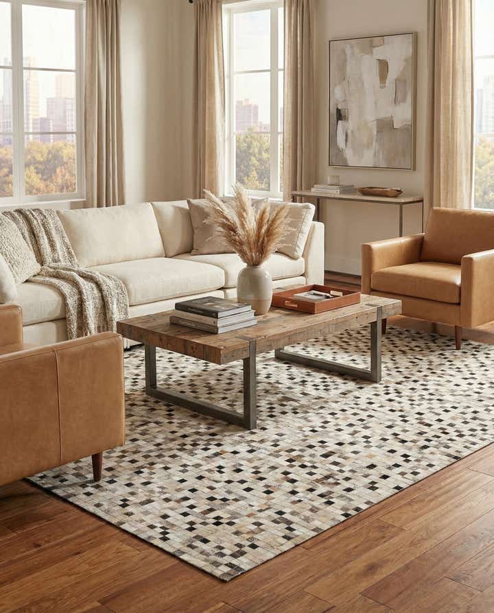 8' x 10' Cowhide Stocks Rug