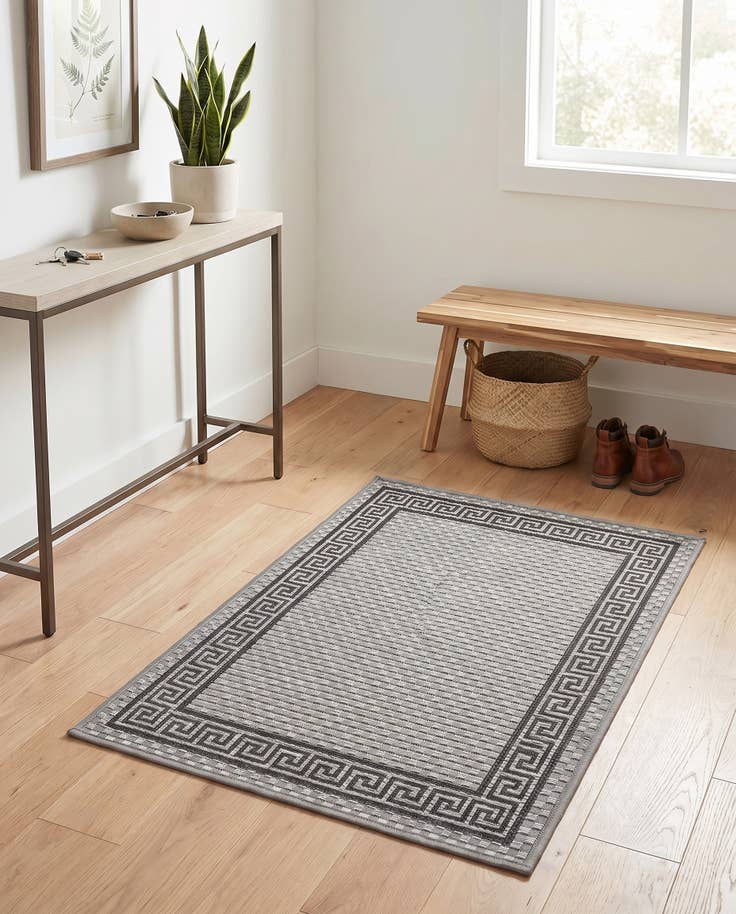 Detail image of 2' 2 x 3' Easy-Clean Border Indoor / Outdoor Rug