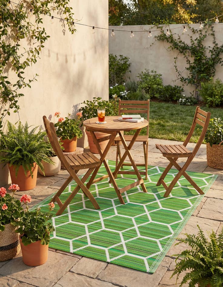 Detail image of 4' x 6'  Washable Vista Breeze Indoor / Outdoor Rug