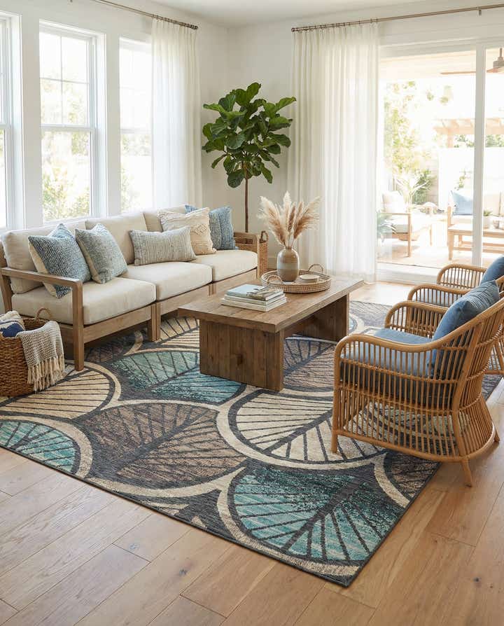 9' x 12' Easy-Clean Casablanca Indoor / Outdoor Rug