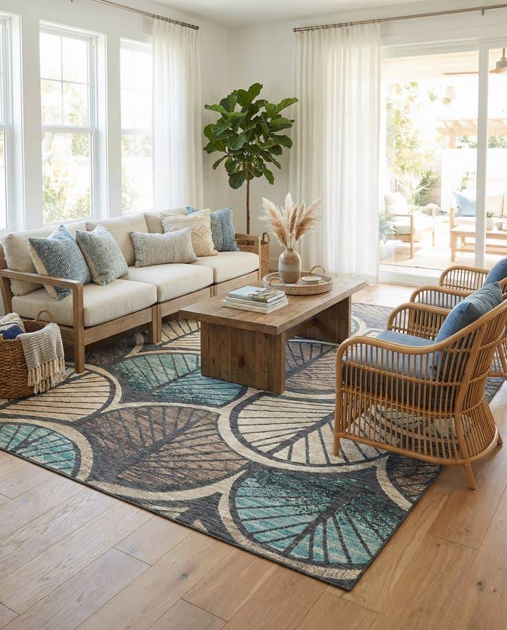 Detail image of 9' x 12' Easy-Clean Casablanca Indoor / Outdoor Rug