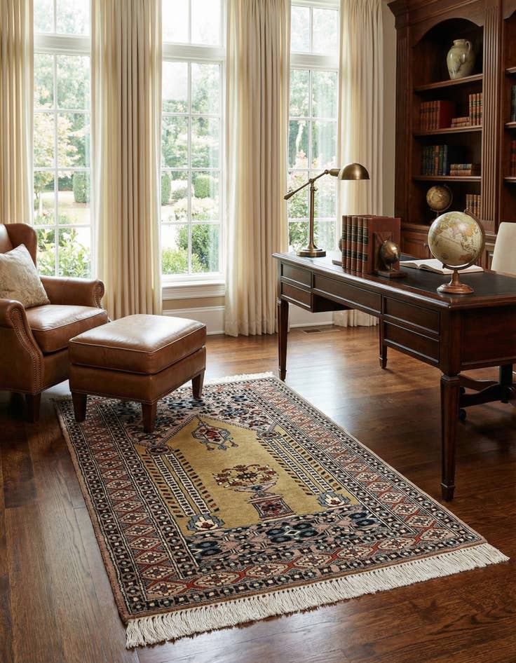 Detail image of 2' 8 x 3' 10  Hand Knotted Bokhara Wool Rug