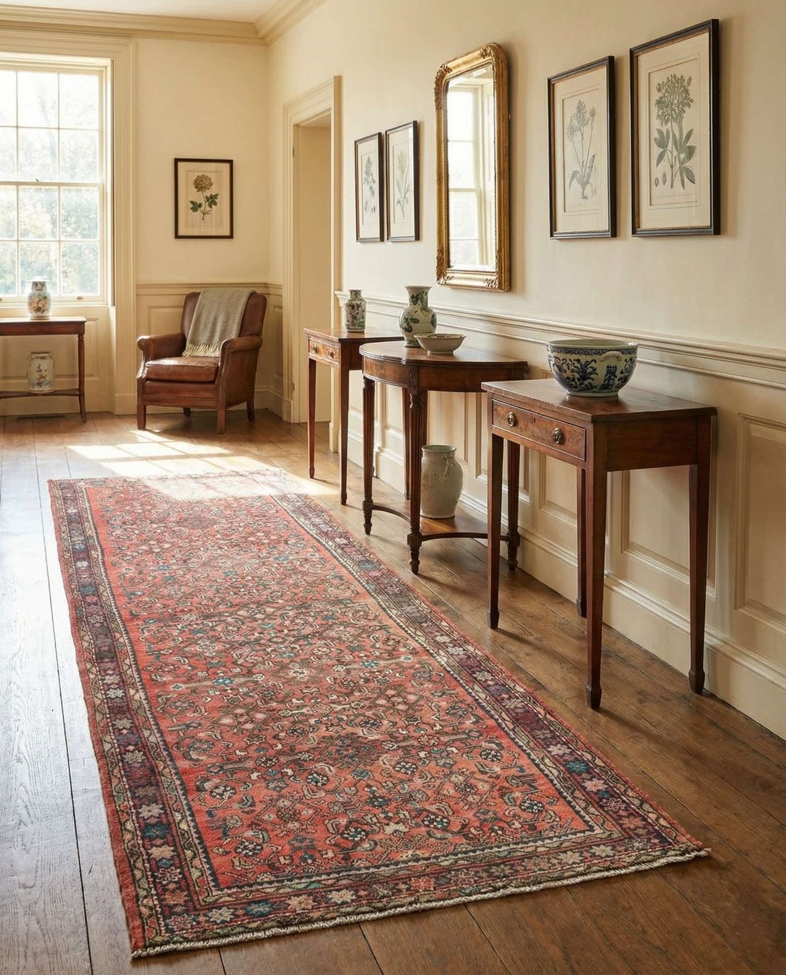 3' 8 x 10' 5 Hamedan Runner Rug