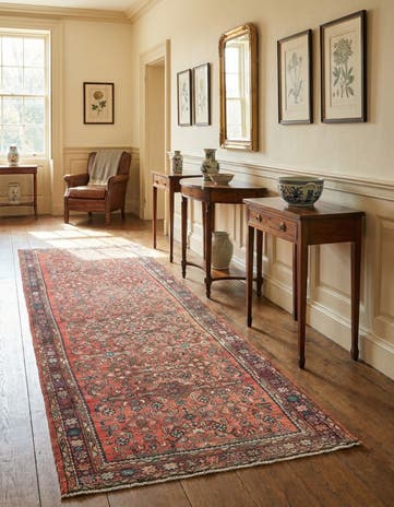 3' 8 x 10' 5 Hamedan Runner Rug