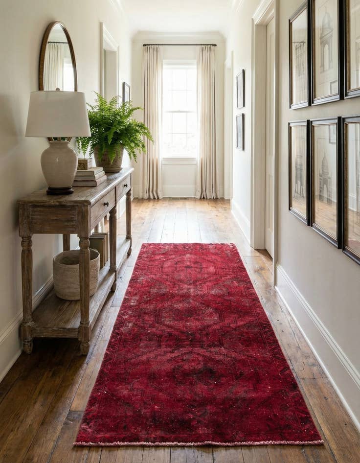 Detail image of 3' 3 x 7' 4  Hand Knotted Ultra Vintage Persian Wool Runner Rug