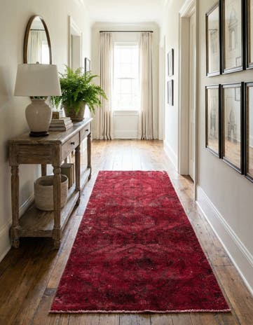 3' 3 x 7' 4 Hand Knotted Ultra Vintage Persian Wool Runner Rug