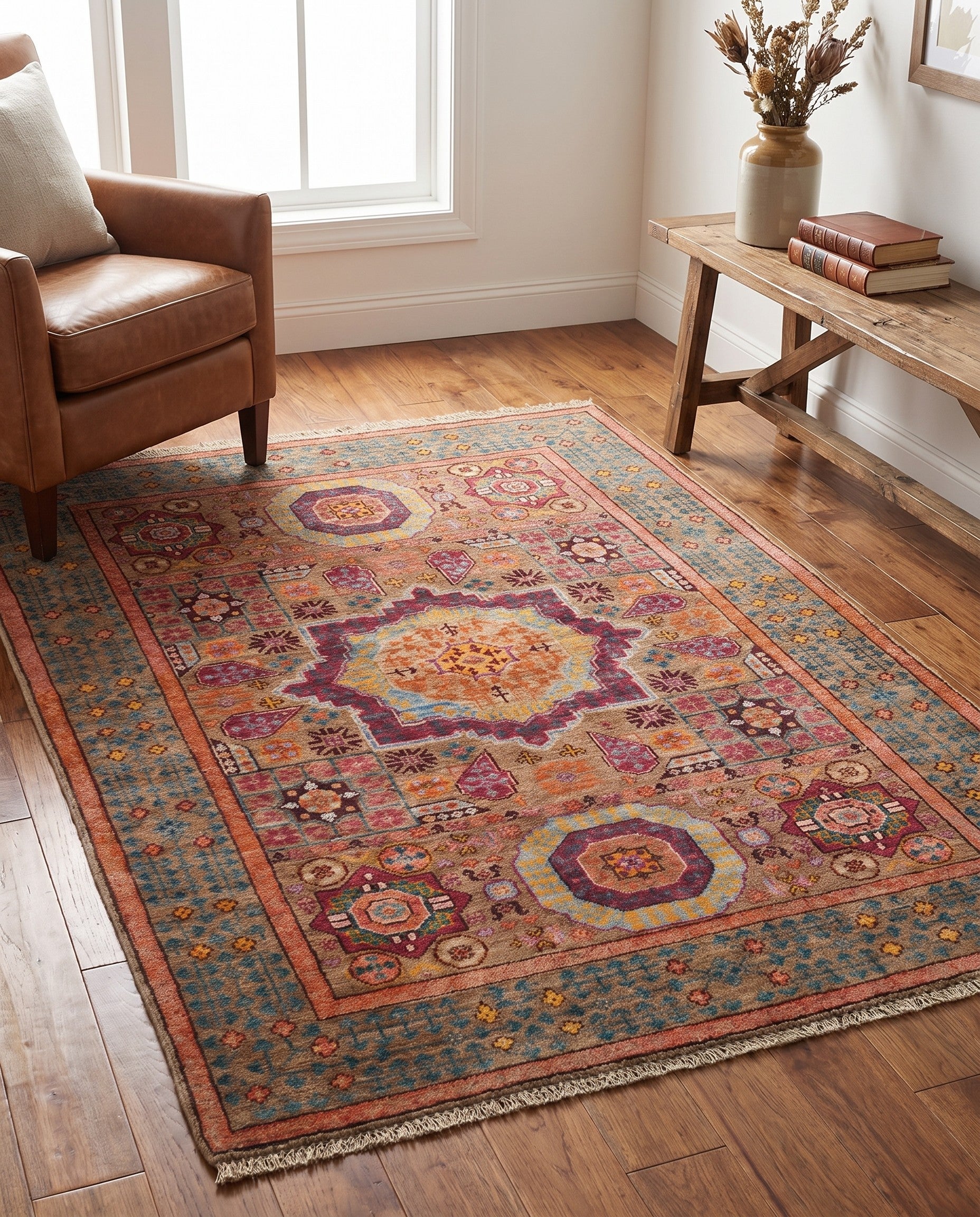3' 5 x 5' 1 Hand Knotted Mamluk Ziegler Rug