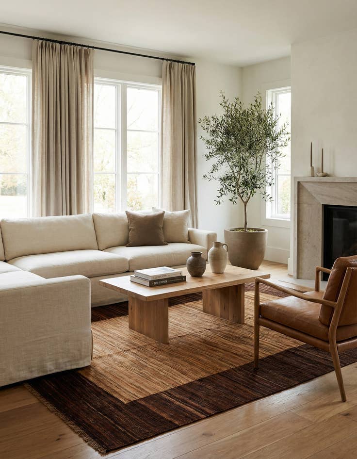 Detail image of 6' 5 x 9' 11  Hand Woven Kilim Modern Wool Rug