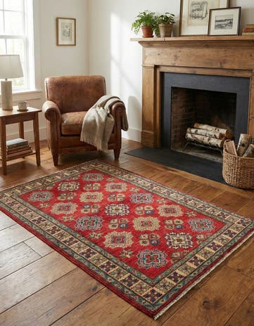 3' 1 x 4' 9 Hand Knotted Kazak Rug