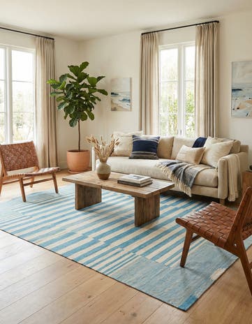 6' 7 x 9' 8 Hand Woven Kilim Modern Wool Rug