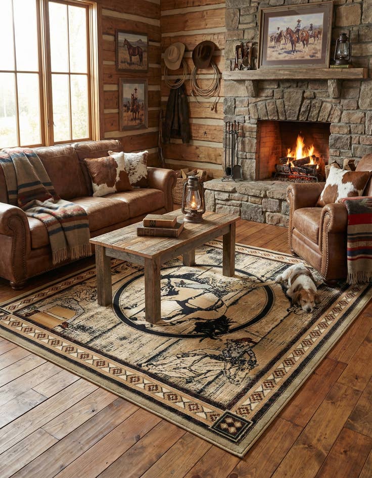 Detail image of 7' 10 x 7' 10 Pioneer Square Rug