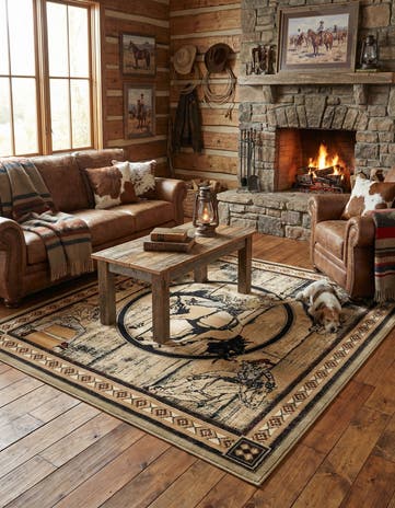 7' 10 x 7' 10 Pioneer Square Rug