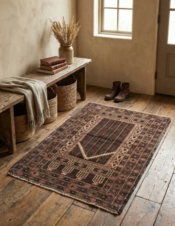 3' x 4' 5 Hand Knotted Ultra Vintage Persian Wool Rug