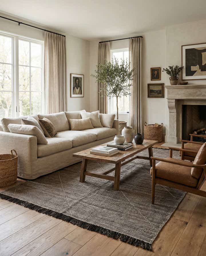 6' 7 x 9' 7 Hand Knotted Moroccan Wool Rug