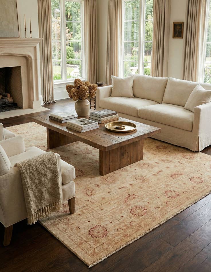 Detail image of 5' 7 x 7' 7  Hand Knotted Peshawar Ziegler Rug