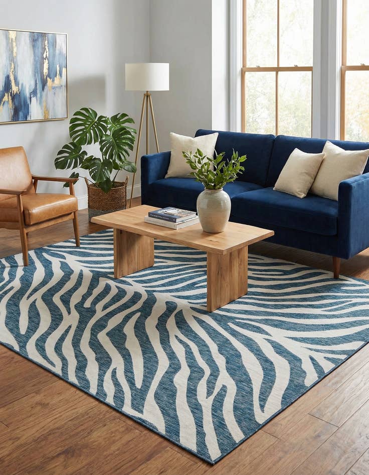 Detail image of  7' 10 x 11'  Washable Safari Indoor / Outdoor Rug