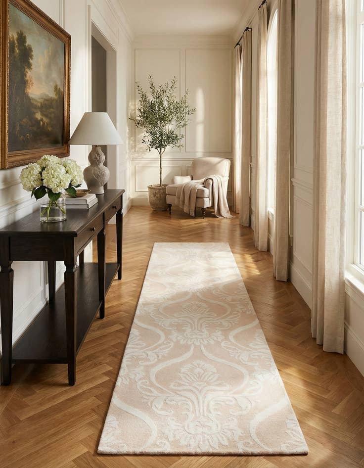 Detail image of  2' 8 x 9' 10  Hand Knotted Darya Wool Runner Rug