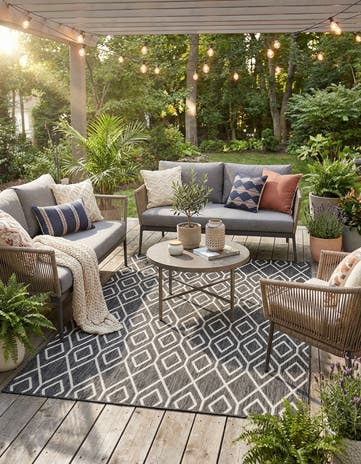 6' x 9' Easy-Clean Jill Zarin Turks and Caicos Indoor / Outdoor Rug