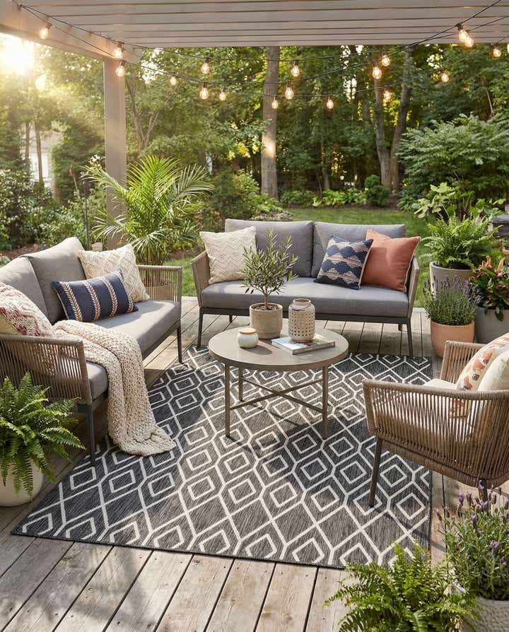 6' x 9' Easy-Clean Jill Zarin Turks and Caicos Indoor / Outdoor Rug