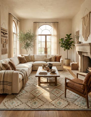 7' 9 x 10' 4 Hand Knotted Moroccan Wool Rug