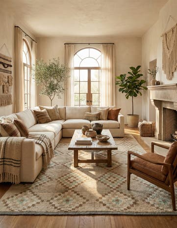 7' 9 x 10' 4 Hand Knotted Moroccan Wool Rug