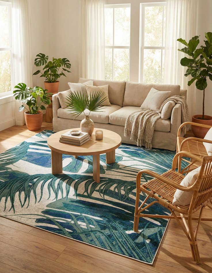 Detail image of 7' 10 x 7' 10 Blossom Square Rug