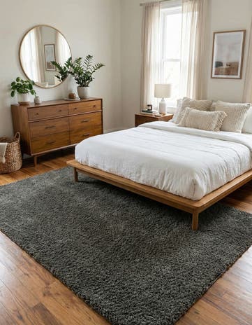 6' x 9' Soft Solid Shag Rug