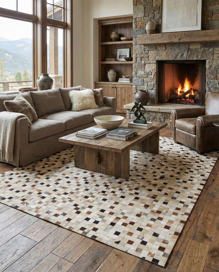 8' 1 x 9' 11 Cowhide - Patchwork Rug