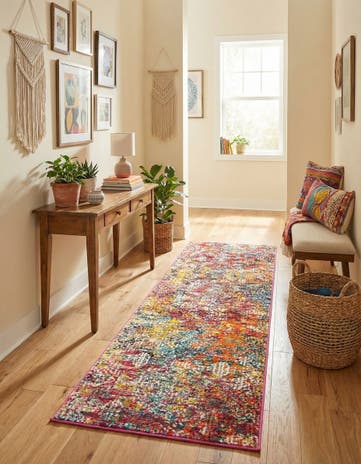 Washable Vivid Runner Rug