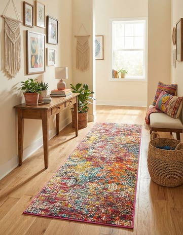 Washable Vivid Runner Rug
