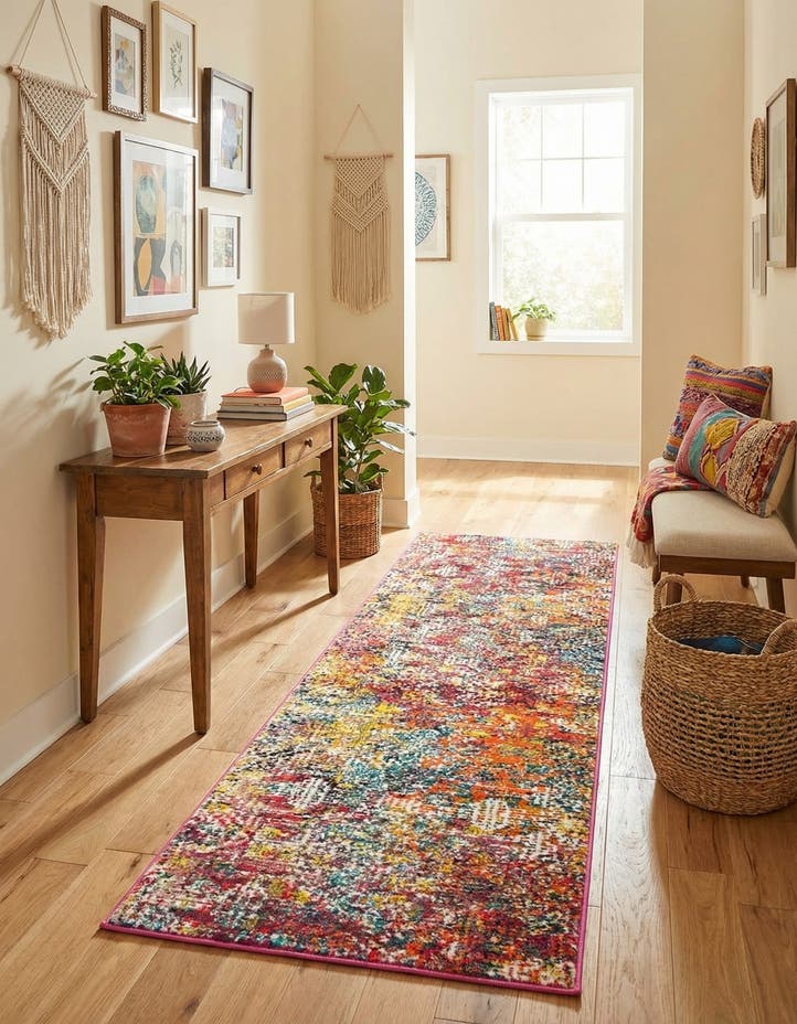 2' x 6' Washable Vivid Runner Rug
