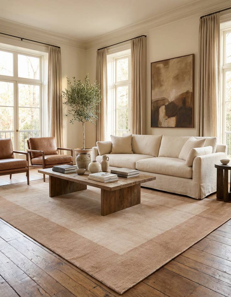 Detail image of 6' 7 x 9' 10  Hand Knotted Darya Wool Rug