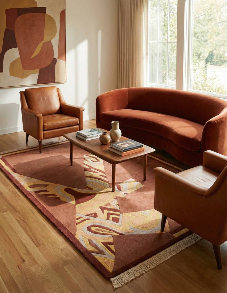 Detail image of 4' 7 x 6' 10  Hand Knotted Nepal Wool Rug