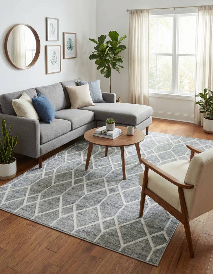 Detail image of  6' x 9' Lattice Trellis Rug