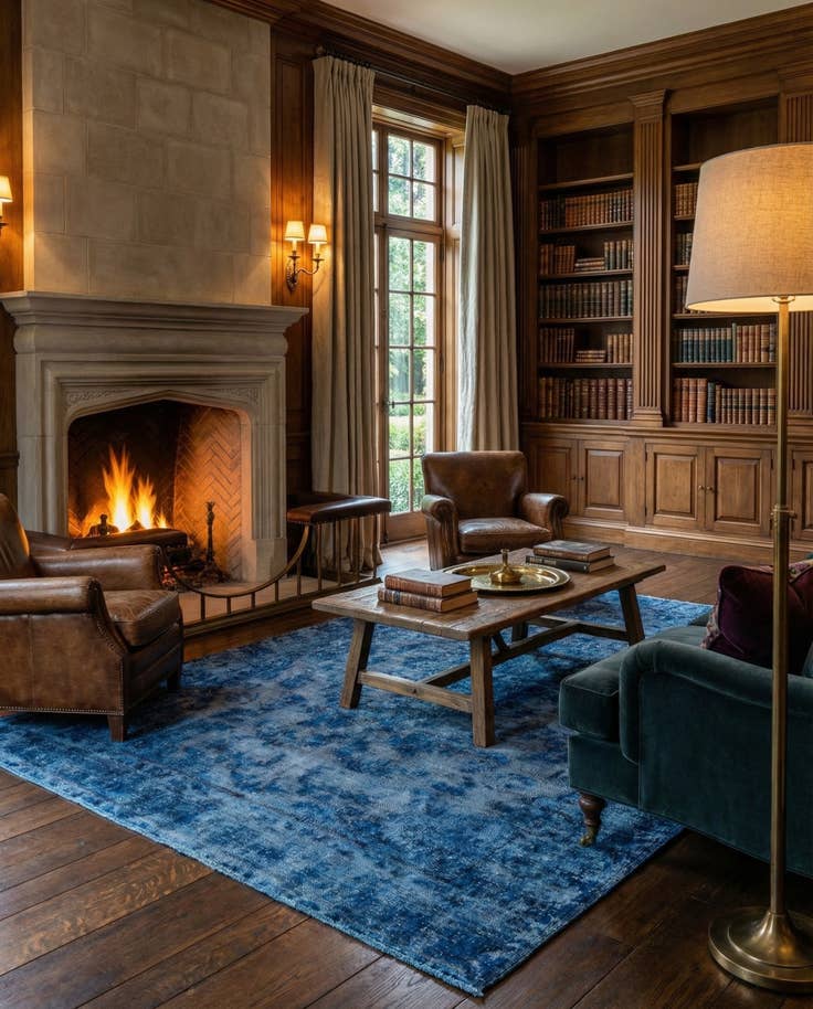 Detail image of 6' 4 x 9' 4 Vintage Royal Wool Rug