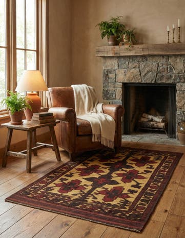 2' 10 x 4' 6 Hand Knotted Sumak Wool Rug