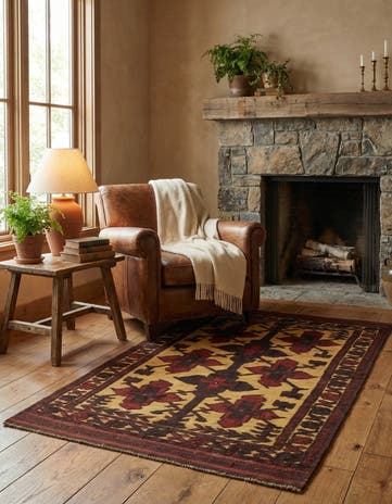 2' 10 x 4' 6 Hand Knotted Sumak Wool Rug