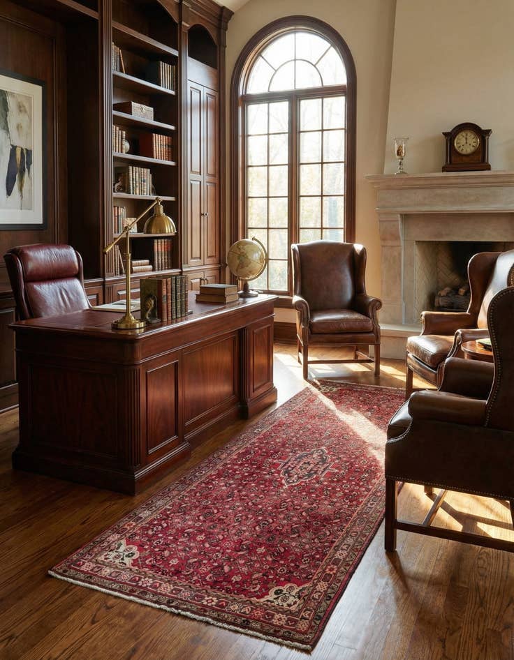 Detail image of 4' 10 x 10' 3 Hossainabad Wool Runner Rug