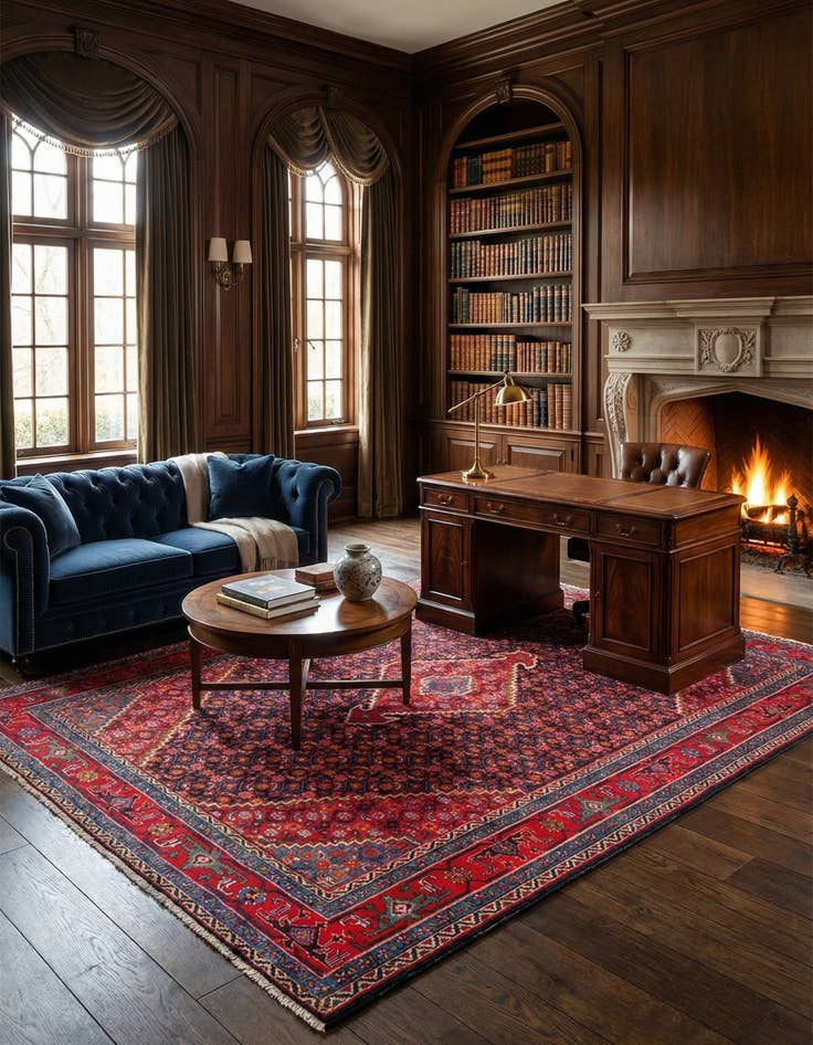 Detail image of  6' 3 x 9' 2 Viss Wool Rug