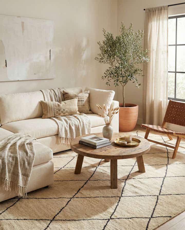 5' 5 x 8' 2 Hand Knotted Moroccan Wool Rug