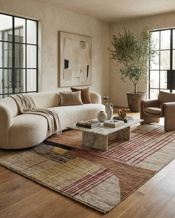 Detail image of 8' 5 x 9' 6 Hand Knotted Moroccan Wool Rug