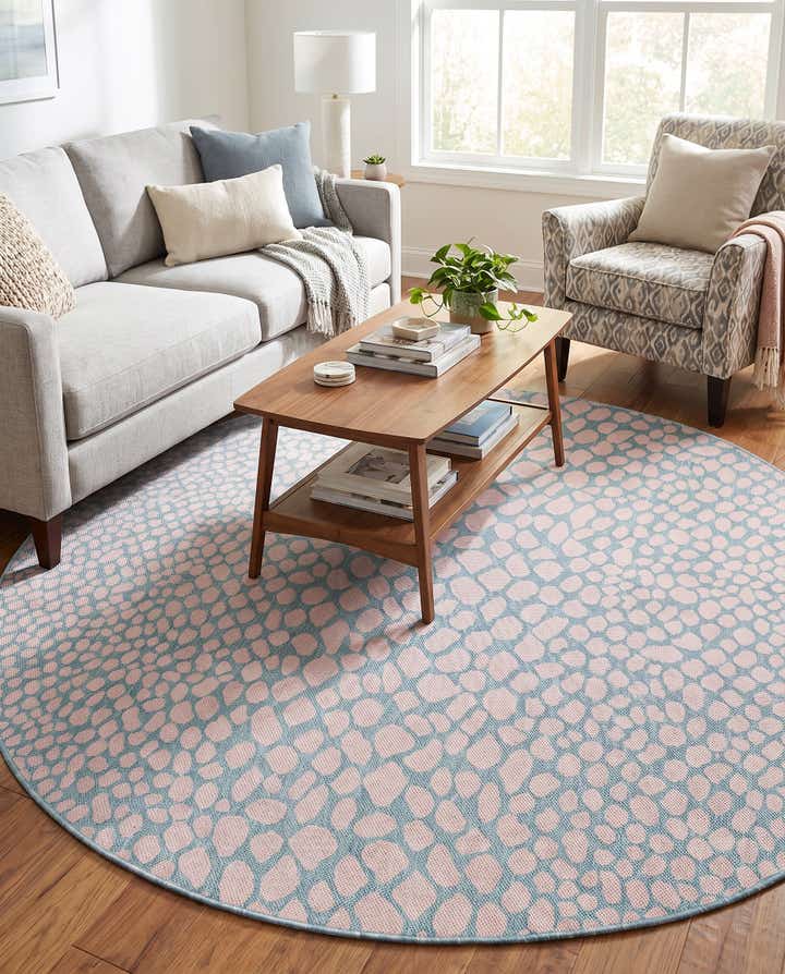6' 7 x 6' 7 Easy-Clean Jill Zarin Cape Town Indoor / Outdoor Round Rug