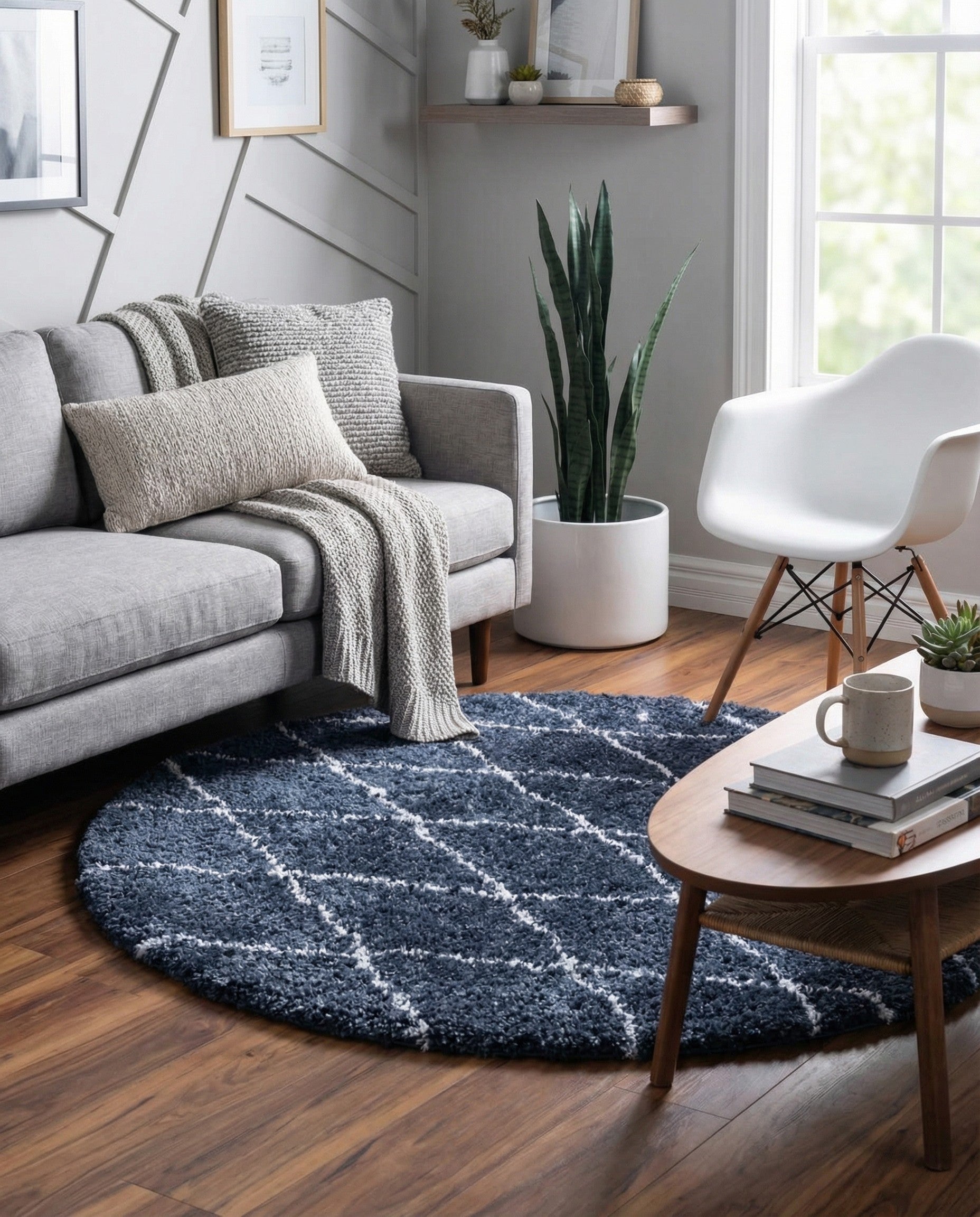  8' x 8' Moroccan Shag Round Rug