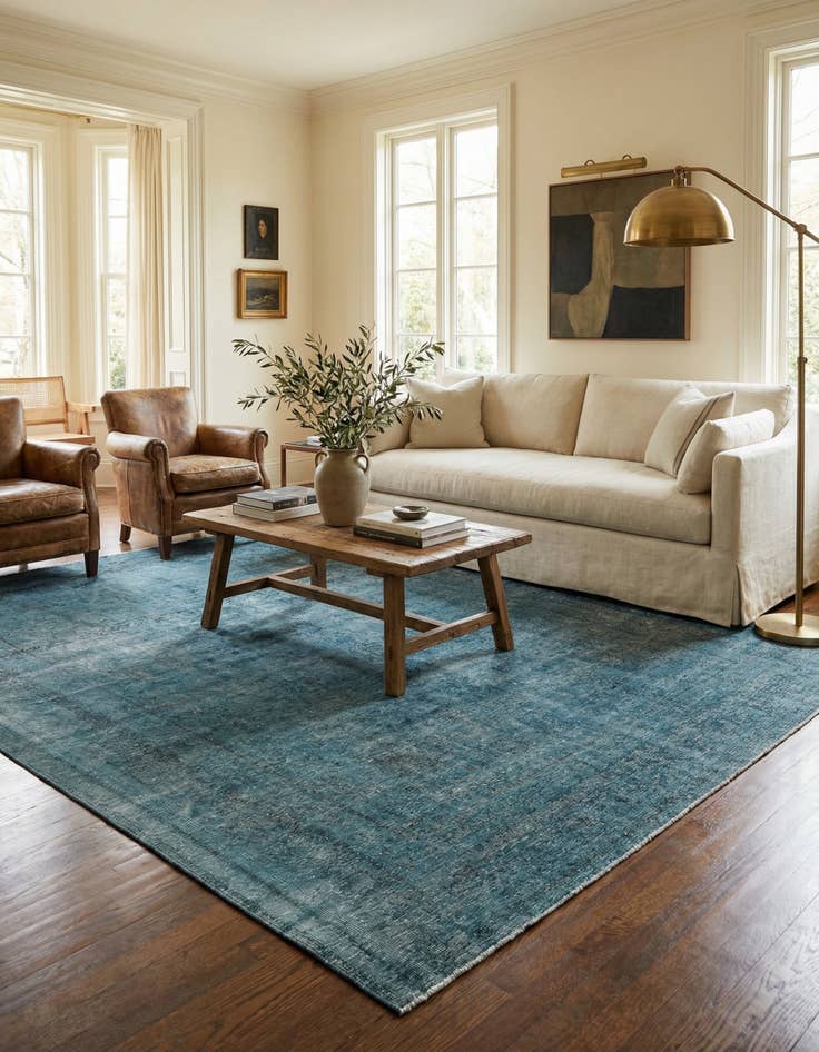 Detail image of 9' 5 x 12' 6  Hand Knotted Ultra Vintage Persian Wool Rug