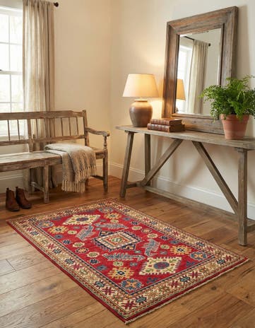 3' 3 x 5' Hand Knotted Kazak Rug